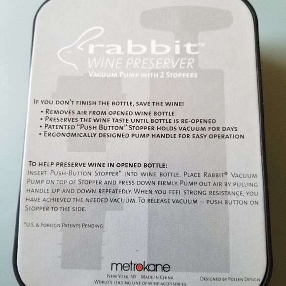 Rabbitt wine preserver Brand new in box - Picture 7 of 7